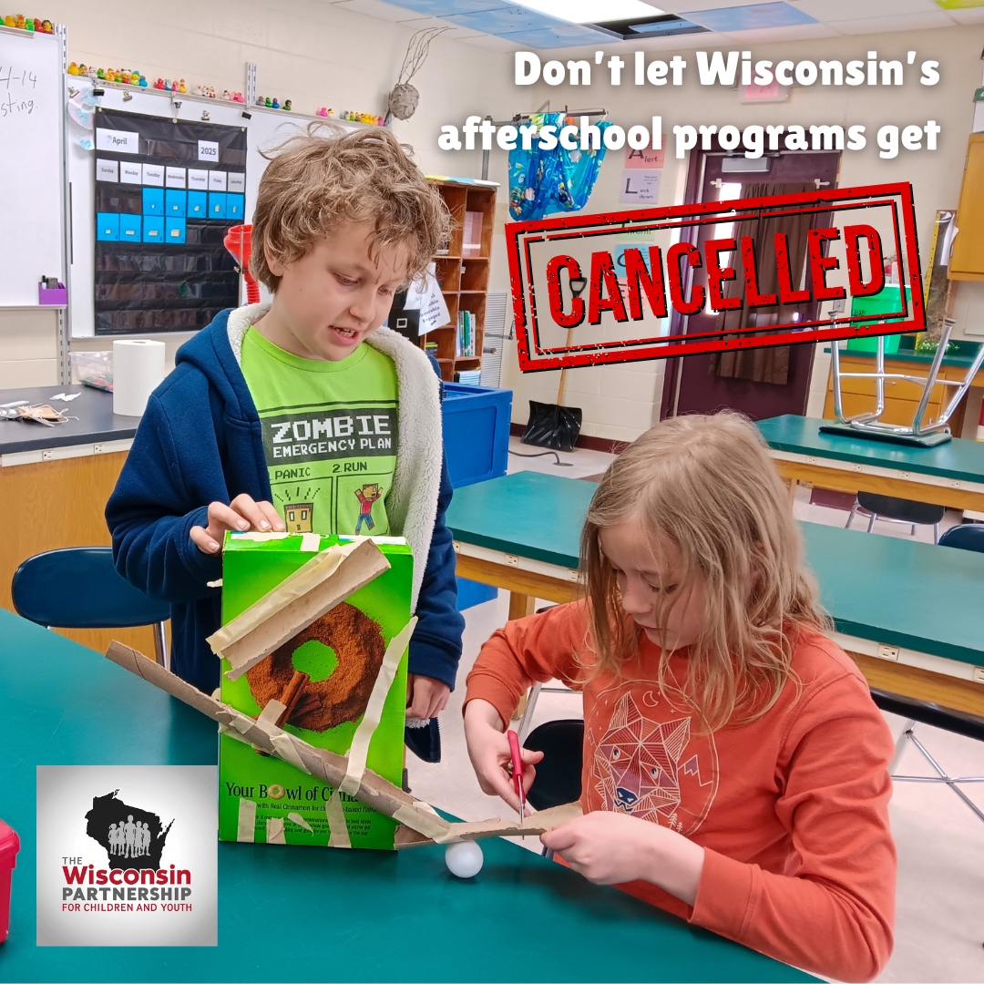 Kids working at a table